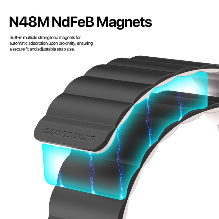 DUX DUCIS SD Series Double-Sided Blind Insert Silicone Magnetic Watch Strap, For Apple Watch 46mm / 49mm / 45mm / 44mm, For Apple Watch 42mm / 41mm / 40mm / 38mm