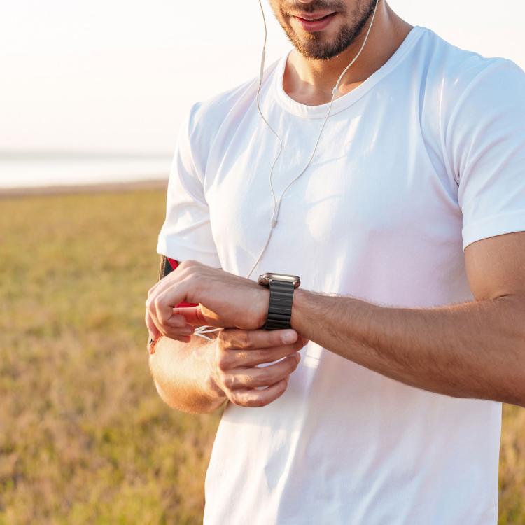 DUX DUCIS SD Series Double-Sided Blind Insert Silicone Magnetic Watch Strap, For Apple Watch 46mm / 49mm / 45mm / 44mm, For Apple Watch 42mm / 41mm / 40mm / 38mm