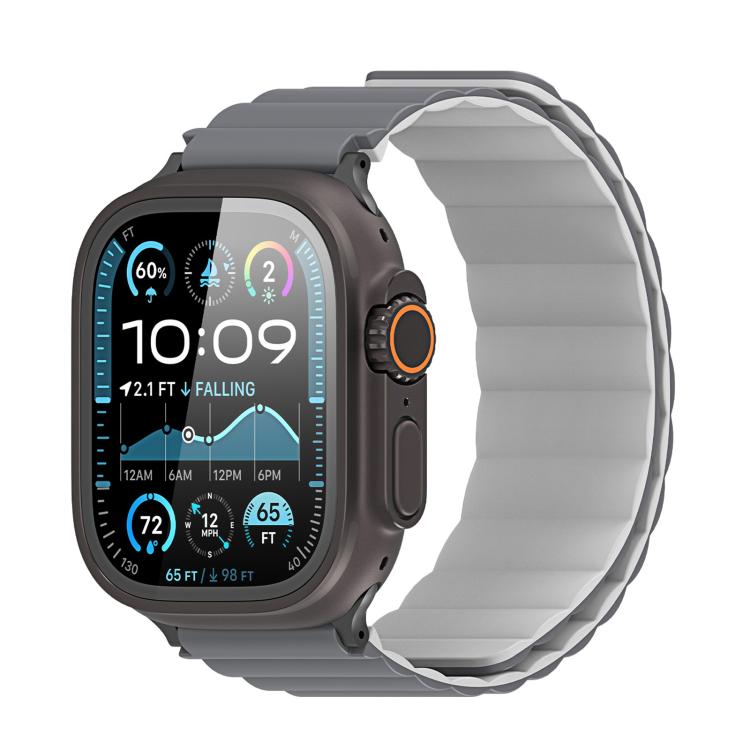 DUX DUCIS SD Series Double-Sided Blind Insert Silicone Magnetic Watch Strap, For Apple Watch 46mm / 49mm / 45mm / 44mm, For Apple Watch 42mm / 41mm / 40mm / 38mm