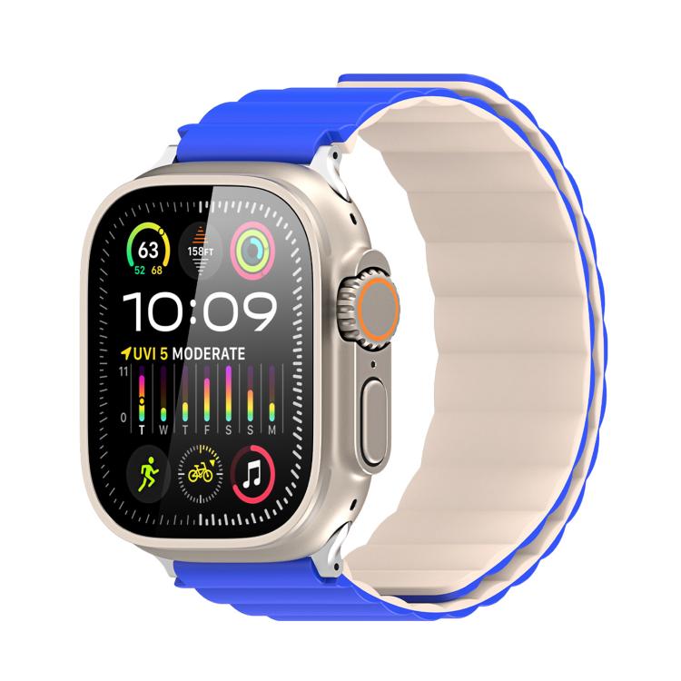 DUX DUCIS SD Series Double-Sided Blind Insert Silicone Magnetic Watch Strap, For Apple Watch 46mm / 49mm / 45mm / 44mm, For Apple Watch 42mm / 41mm / 40mm / 38mm
