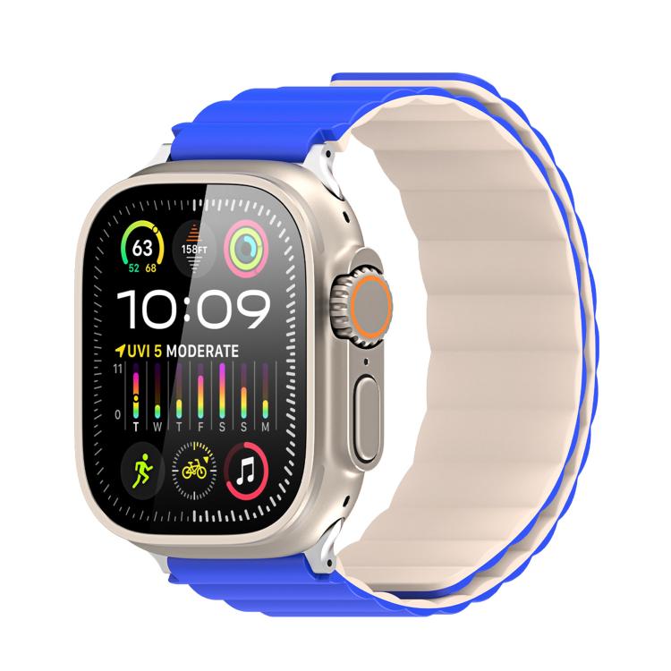 DUX DUCIS SD Series Double-Sided Blind Insert Silicone Magnetic Watch Strap, For Apple Watch 46mm / 49mm / 45mm / 44mm, For Apple Watch 42mm / 41mm / 40mm / 38mm