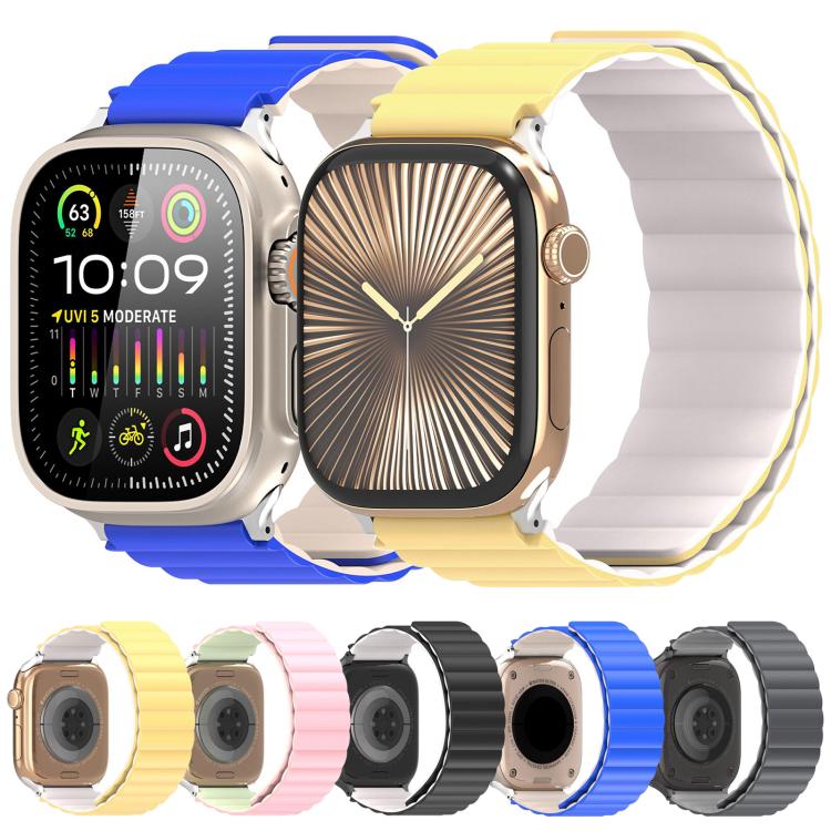 DUX DUCIS SD Series Double-Sided Blind Insert Silicone Magnetic Watch Strap, For Apple Watch 46mm / 49mm / 45mm / 44mm, For Apple Watch 42mm / 41mm / 40mm / 38mm