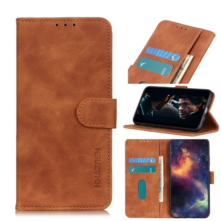 KHAZNEH Retro Texture Leather Flip Case with Card Slots for Huawei Mate 40 Pro