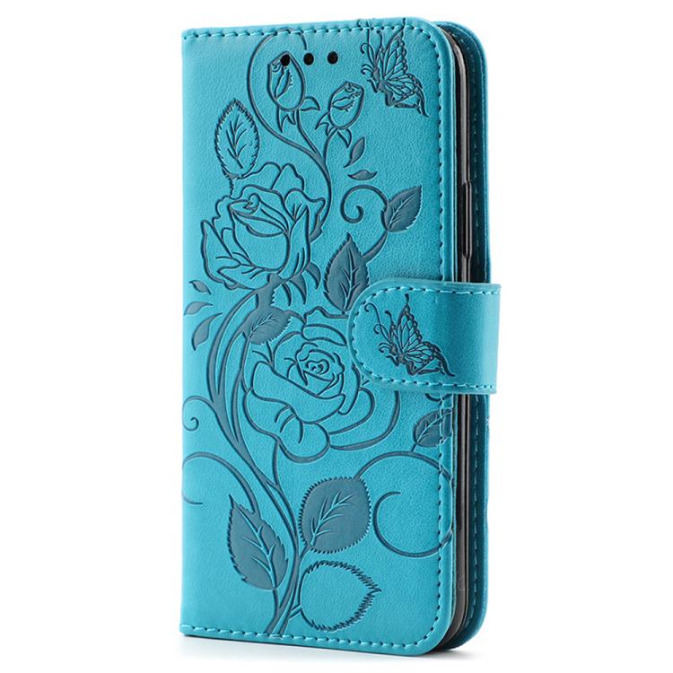 Rose Butterfly Embossed Leather Phone Case, For iPhone 16e