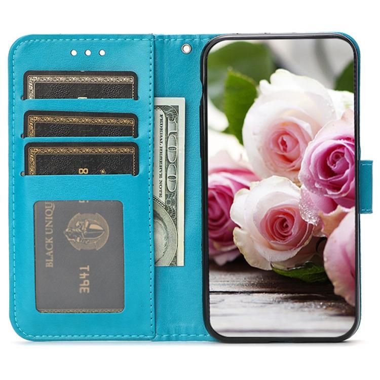 Rose Butterfly Embossed Leather Phone Case, For iPhone 17 Pro Max, For iPhone 17 Pro, For iPhone 17, For iPhone 17 Air