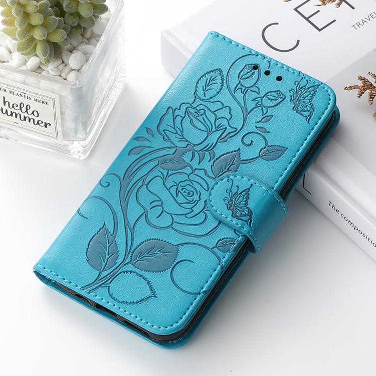 Rose Butterfly Embossed Leather Phone Case, For iPhone 17 Pro Max, For iPhone 17 Pro, For iPhone 17, For iPhone 17 Air