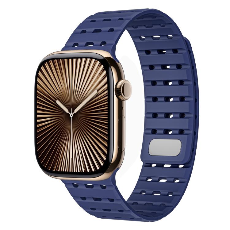 Two-Tone Breathable Magnetic Silicone Watch Band, For Apple Watch 46mm / 49mm / 45mm / 44mm, For Apple Watch 42mm / 41mm / 40mm / 38mm