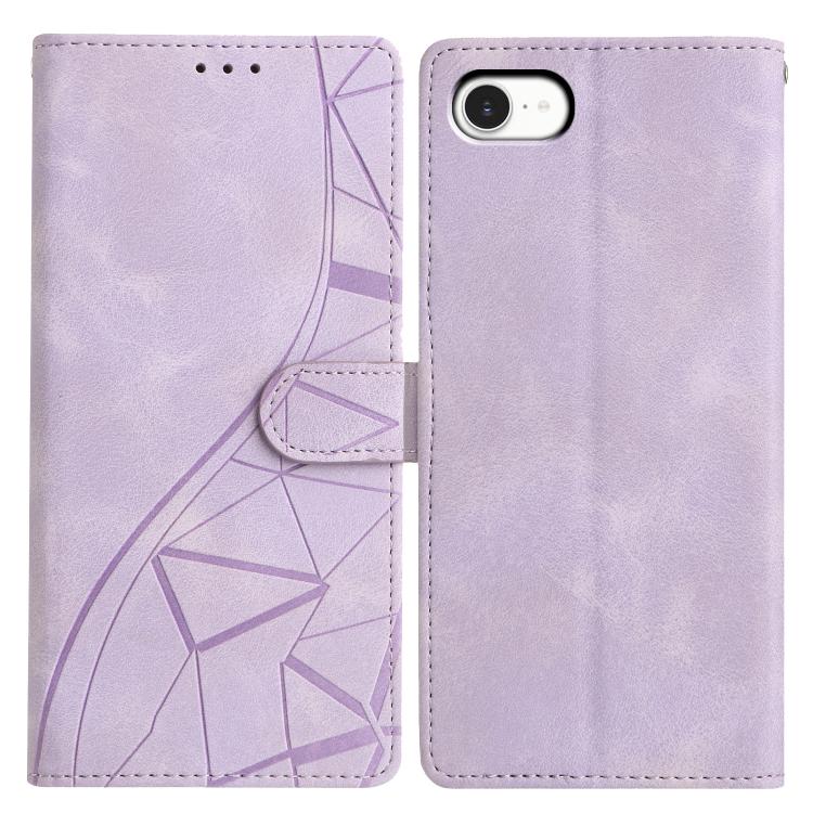 Triangles Embossed Leather Phone Case, For iPhone 16e, For iPhone 16 Pro Max, For iPhone 16 Pro, For iPhone 16 Plus