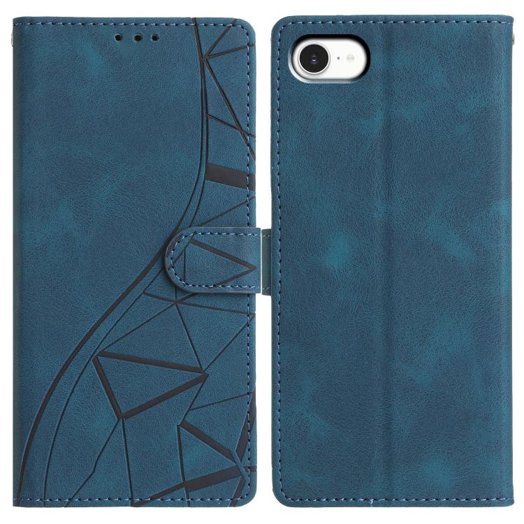 Triangles Embossed Leather Phone Case, For iPhone 16e, For iPhone 16 Pro Max, For iPhone 16 Pro, For iPhone 16 Plus