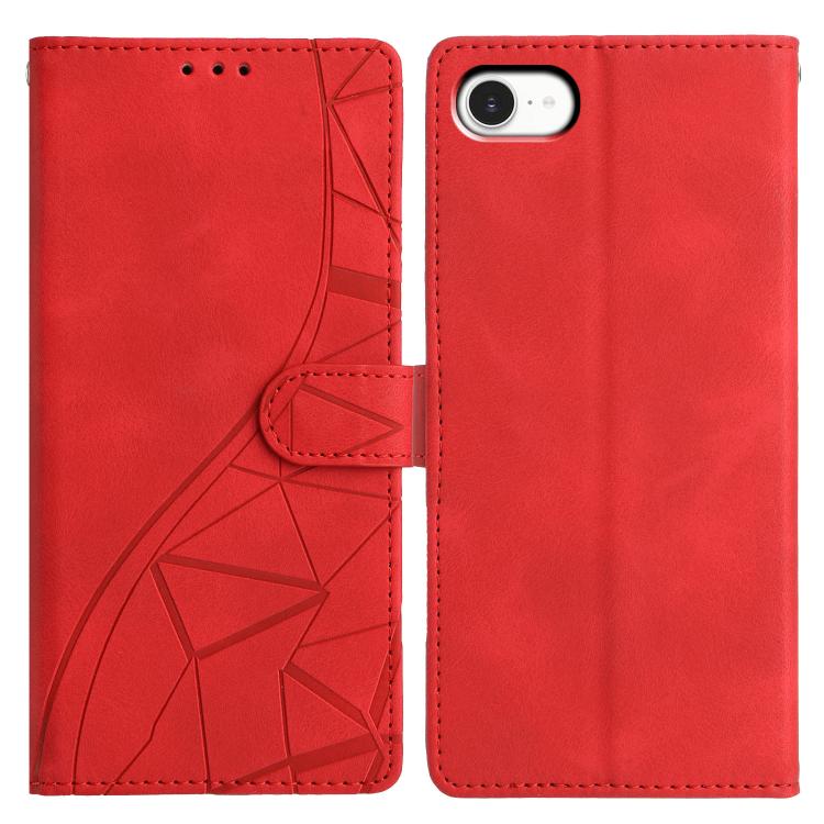 Triangles Embossed Leather Phone Case, For iPhone 16e, For iPhone 16 Pro Max, For iPhone 16 Pro, For iPhone 16 Plus
