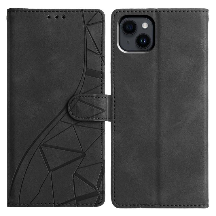 Triangles Embossed Leather Phone Case, For iPhone 16, For iPhone 15 Pro Max, For iPhone 15 Pro, For iPhone 15 Plus