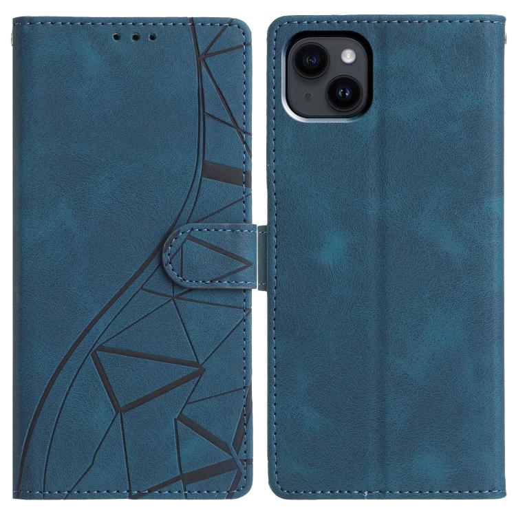 Triangles Embossed Leather Phone Case, For iPhone 15, For iPhone 14 Plus, For iPhone 14, For iPhone 14 Pro