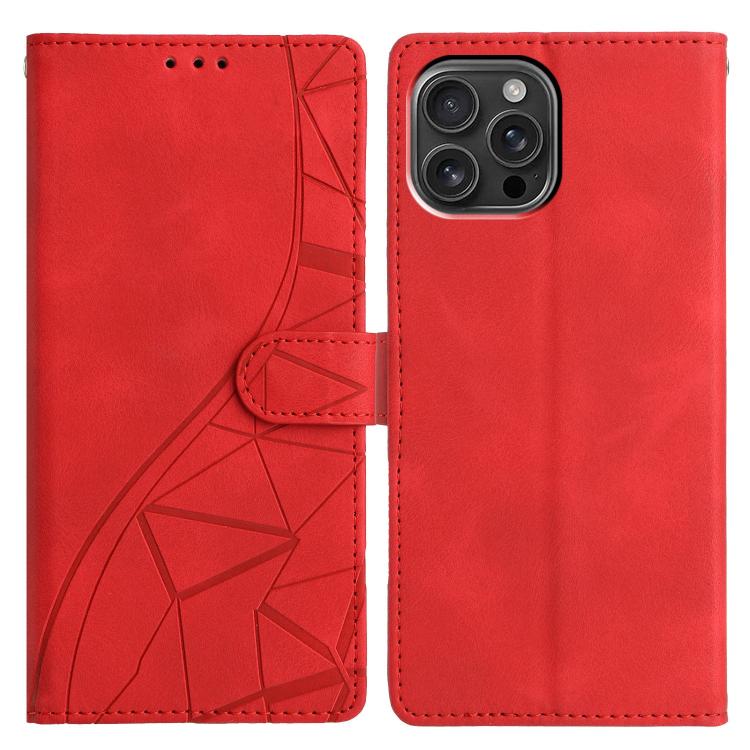 Triangles Embossed Leather Phone Case, For iPhone 13, For iPhone 12 / 12 Pro, For iPhone 12 Pro Max, For iPhone 11 Pro Max