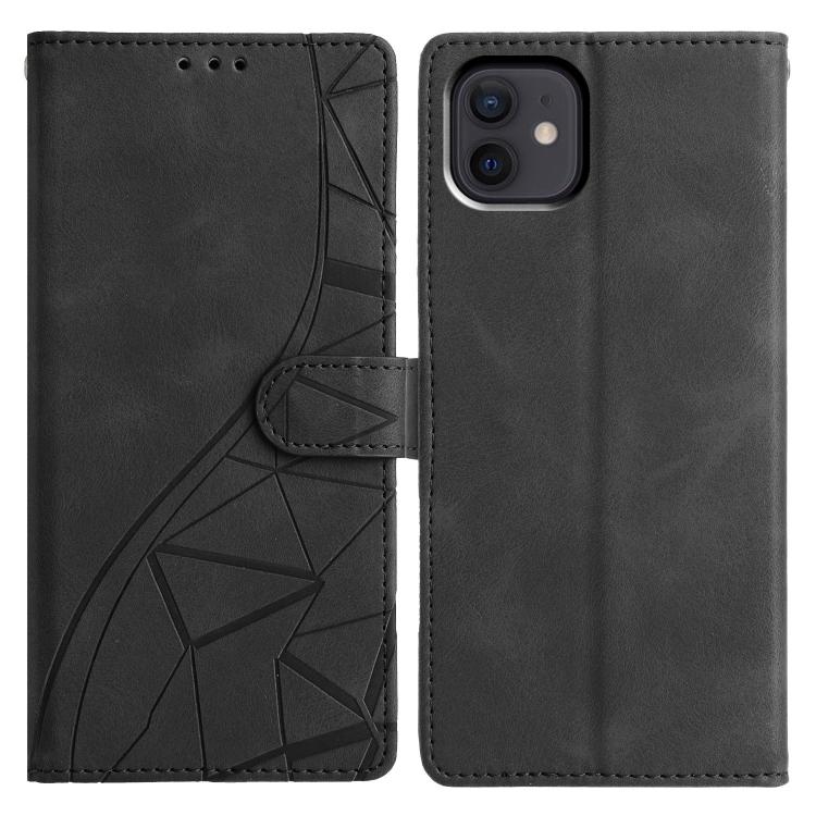 Triangles Embossed Leather Phone Case, For iPhone 13, For iPhone 12 / 12 Pro, For iPhone 12 Pro Max, For iPhone 11 Pro Max