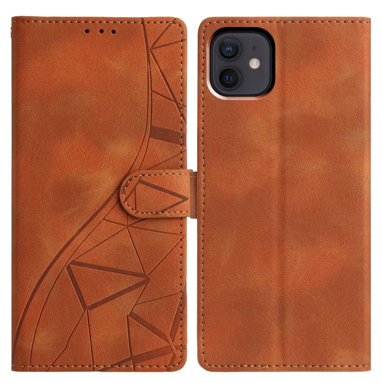 Triangles Embossed Leather Phone Case, For iPhone 13, For iPhone 12 / 12 Pro, For iPhone 12 Pro Max, For iPhone 11 Pro Max