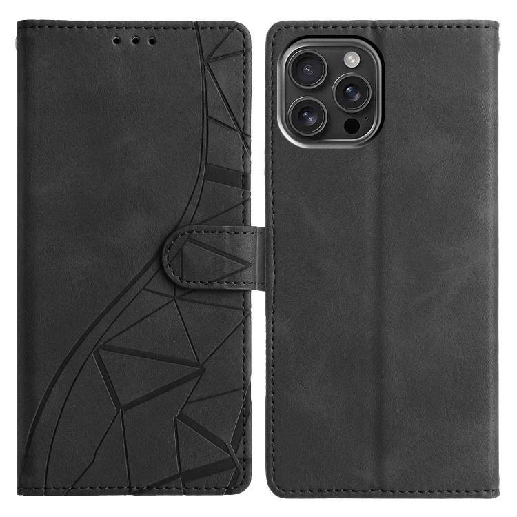 Triangles Embossed Leather Phone Case, For iPhone 13, For iPhone 12 / 12 Pro, For iPhone 12 Pro Max, For iPhone 11 Pro Max