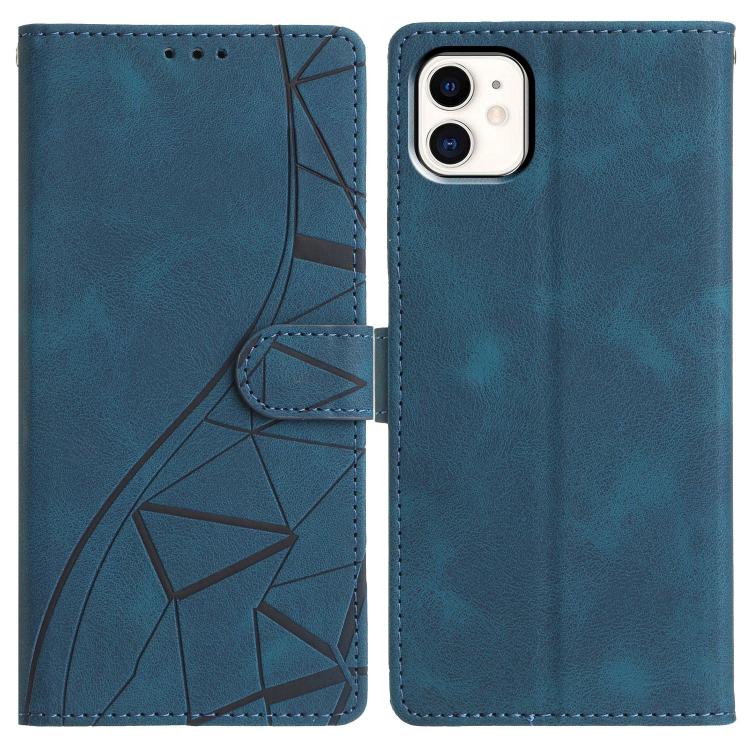Triangles Embossed Leather Phone Case, For iPhone 11, For iPhone 11 Pro, For iPhone X / XS, For iPhone XR