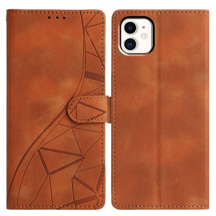 Triangles Embossed Leather Phone Case, For iPhone 11, For iPhone 11 Pro, For iPhone X / XS, For iPhone XR