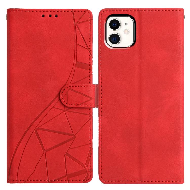 Triangles Embossed Leather Phone Case, For iPhone 11, For iPhone 11 Pro, For iPhone X / XS, For iPhone XR