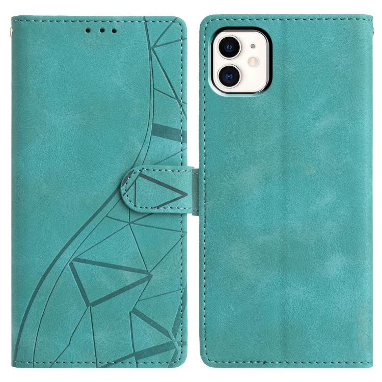Triangles Embossed Leather Phone Case, For iPhone 11, For iPhone 11 Pro, For iPhone X / XS, For iPhone XR