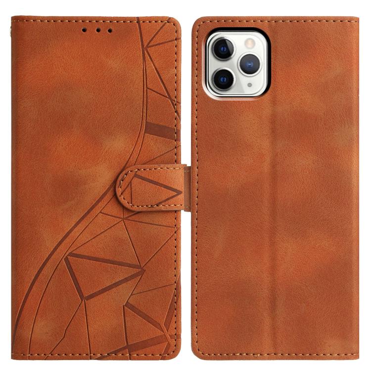 Triangles Embossed Leather Phone Case, For iPhone 11, For iPhone 11 Pro, For iPhone X / XS, For iPhone XR