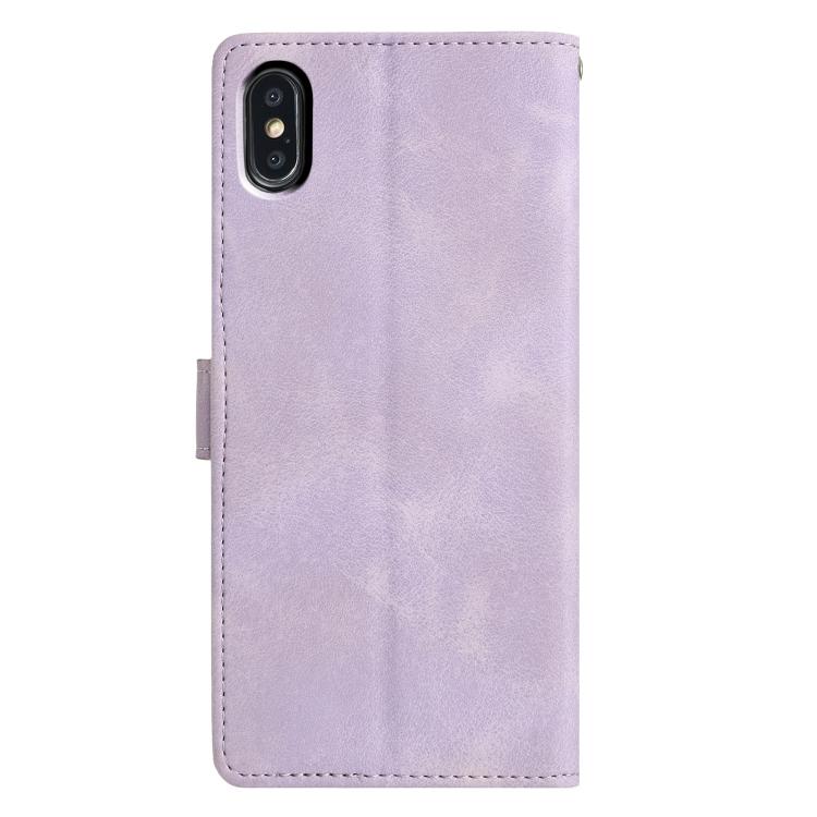 Triangles Embossed Leather Phone Case, For iPhone XS Max, For iPhone 7 Plus / 8 Plus