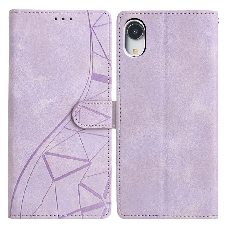 Triangles Embossed Leather Phone Case, For iPhone XS Max, For iPhone 7 Plus / 8 Plus
