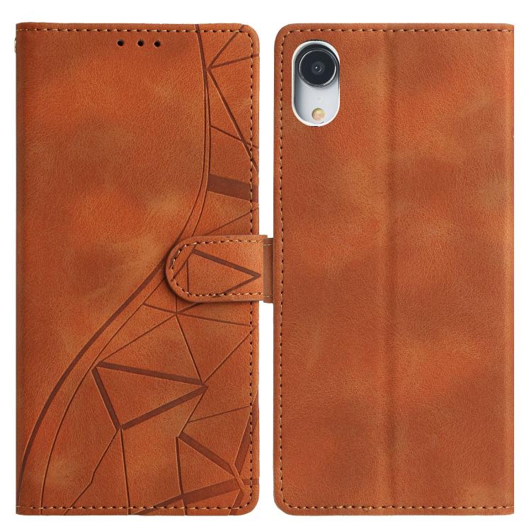 Triangles Embossed Leather Phone Case, For iPhone XS Max, For iPhone 7 Plus / 8 Plus