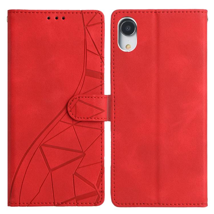 Triangles Embossed Leather Phone Case, For iPhone 11, For iPhone 11 Pro, For iPhone X / XS, For iPhone XR