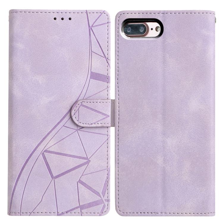 Triangles Embossed Leather Phone Case, For iPhone XS Max, For iPhone 7 Plus / 8 Plus