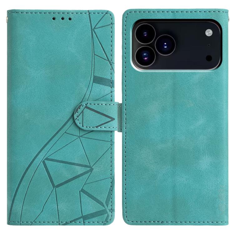 Triangles Embossed Leather Phone Case, For iPhone 17 Pro Max, For iPhone 17 Pro, For iPhone 17, For iPhone 17 Air
