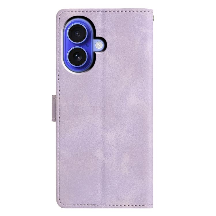 Triangles Embossed Leather Phone Case, For iPhone 16e, For iPhone 16 Pro Max, For iPhone 16 Pro, For iPhone 16 Plus