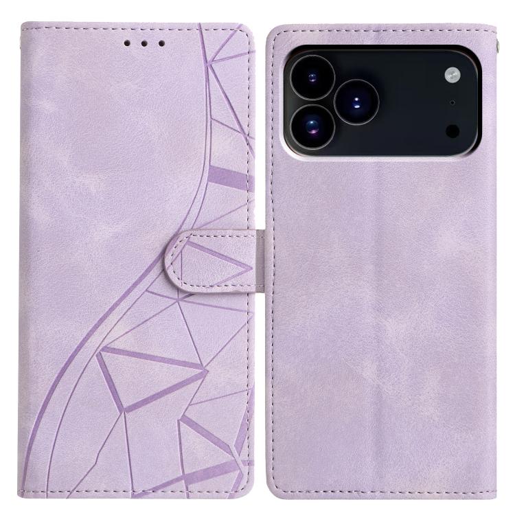 Triangles Embossed Leather Phone Case, For iPhone 17 Pro Max, For iPhone 17 Pro, For iPhone 17, For iPhone 17 Air