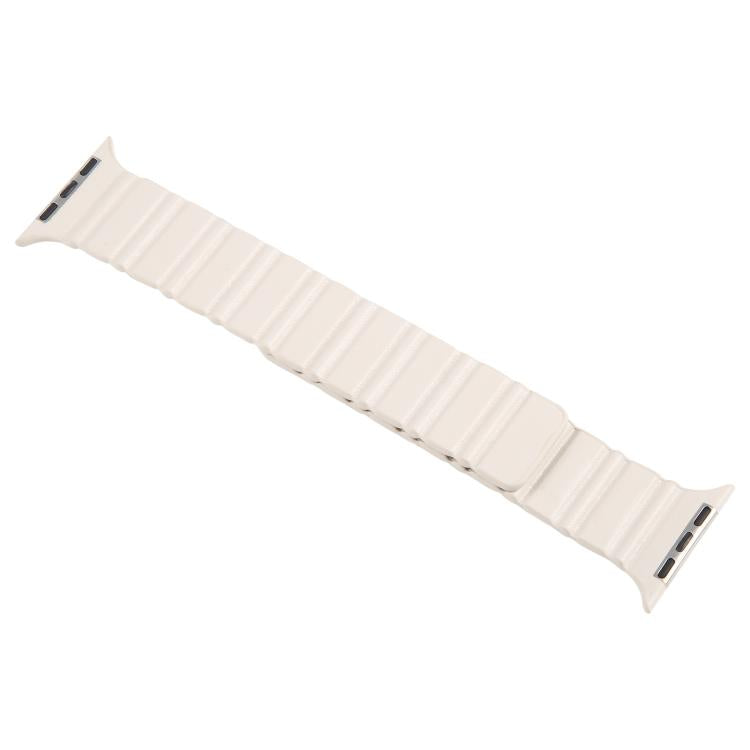 Magnetic PU Leather Watch Band, For Apple Watch 46mm / 49mm / 45mm / 44mm, For Apple Watch 42mm / 41mm / 40mm / 38mm