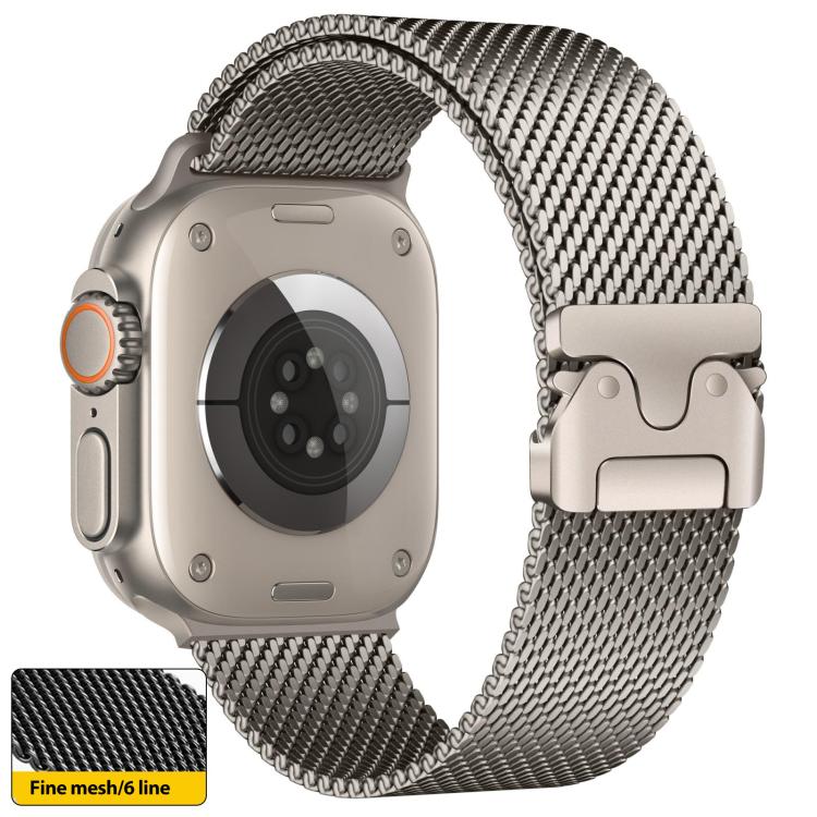 xDfind Umbrella Buckle Think Milanese Stainless Steel Watch Band, For Apple Watch 46mm / 49mm / 45mm / 44mm, For Apple Watch 42mm / 41mm / 40mm / 38mm