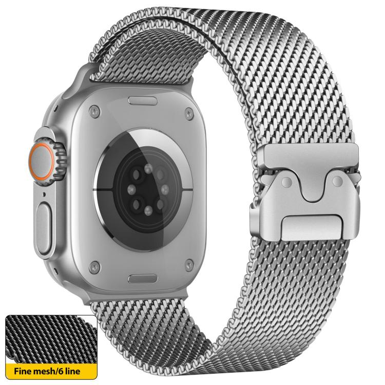 xDfind Umbrella Buckle Think Milanese Stainless Steel Watch Band, For Apple Watch 46mm / 49mm / 45mm / 44mm, For Apple Watch 42mm / 41mm / 40mm / 38mm