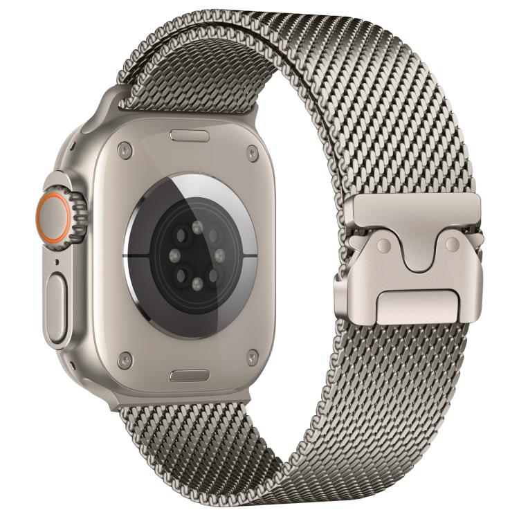 xDfind Umbrella Buckle Think Milanese Stainless Steel Watch Band, For Apple Watch 46mm / 49mm / 45mm / 44mm, For Apple Watch 42mm / 41mm / 40mm / 38mm