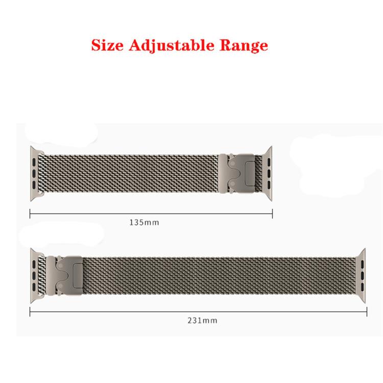 xDfind Umbrella Buckle Think Milanese Stainless Steel Watch Band, For Apple Watch 46mm / 49mm / 45mm / 44mm, For Apple Watch 42mm / 41mm / 40mm / 38mm