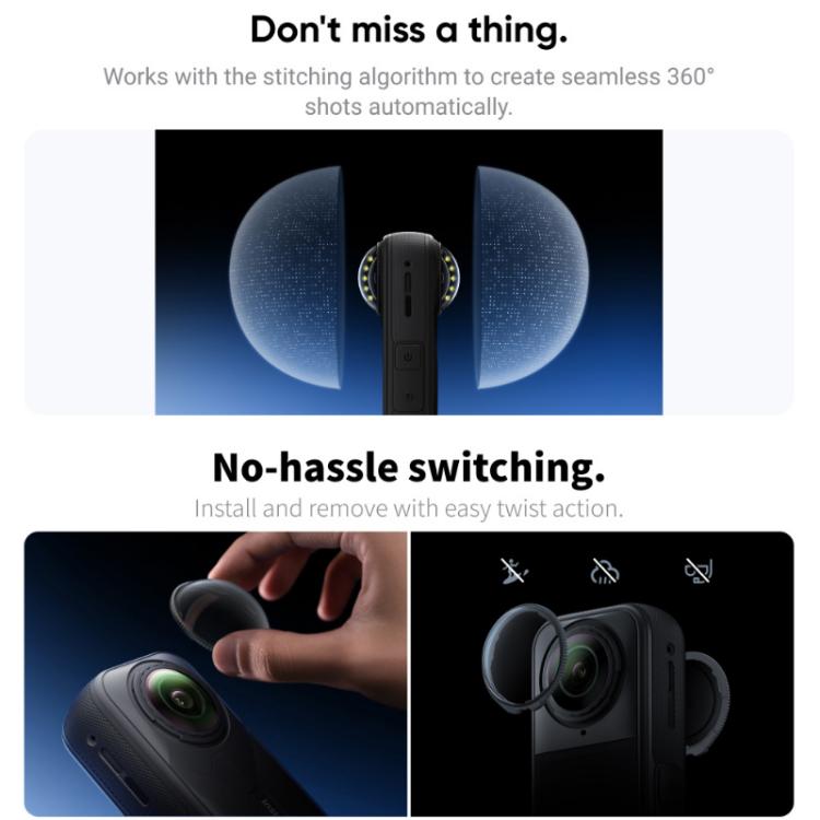 Rotating Anti-Scratch Lens Film, For insta360 X5