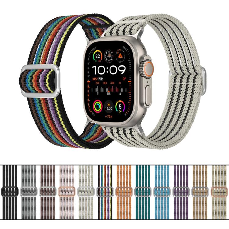 Breathable Nylon Fish Line Weaving Watch Band, For Apple Watch 46mm / 49mm / 45mm / 44mm, For Apple Watch 42mm / 41mm / 40mm / 38mm