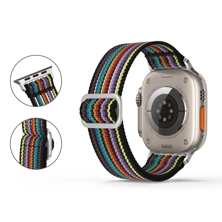 Breathable Nylon Fish Line Weaving Watch Band, For Apple Watch 46mm / 49mm / 45mm / 44mm, For Apple Watch 42mm / 41mm / 40mm / 38mm