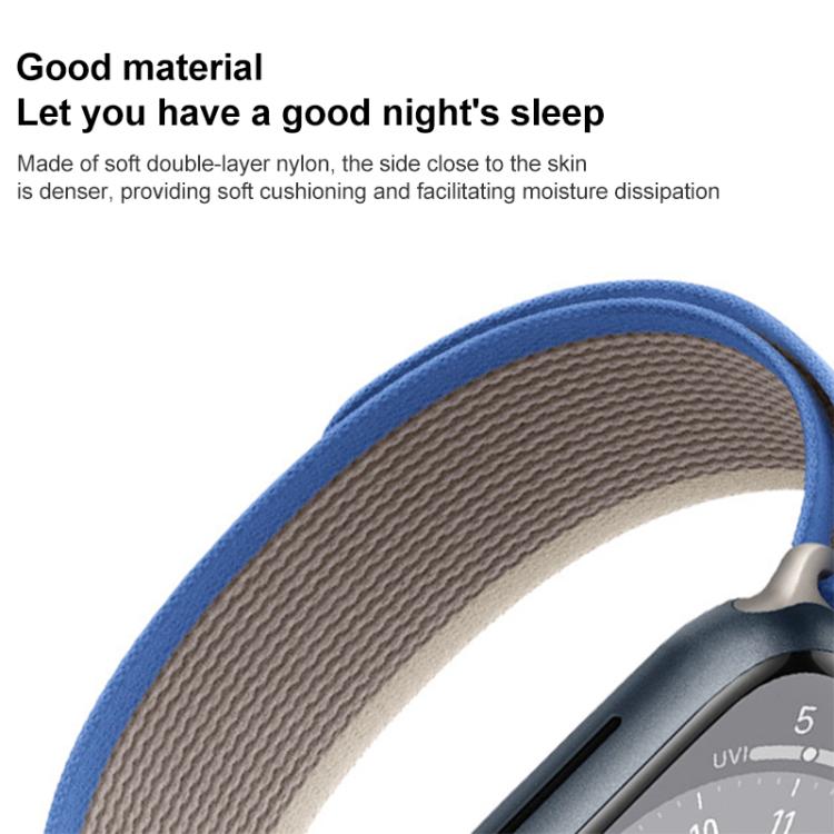 xDfind Dual-Section Loop Nylon Watch Band, For Apple Watch 46mm / 49mm / 45mm / 44mm, For Apple Watch 42mm / 41mm / 40mm / 38mm