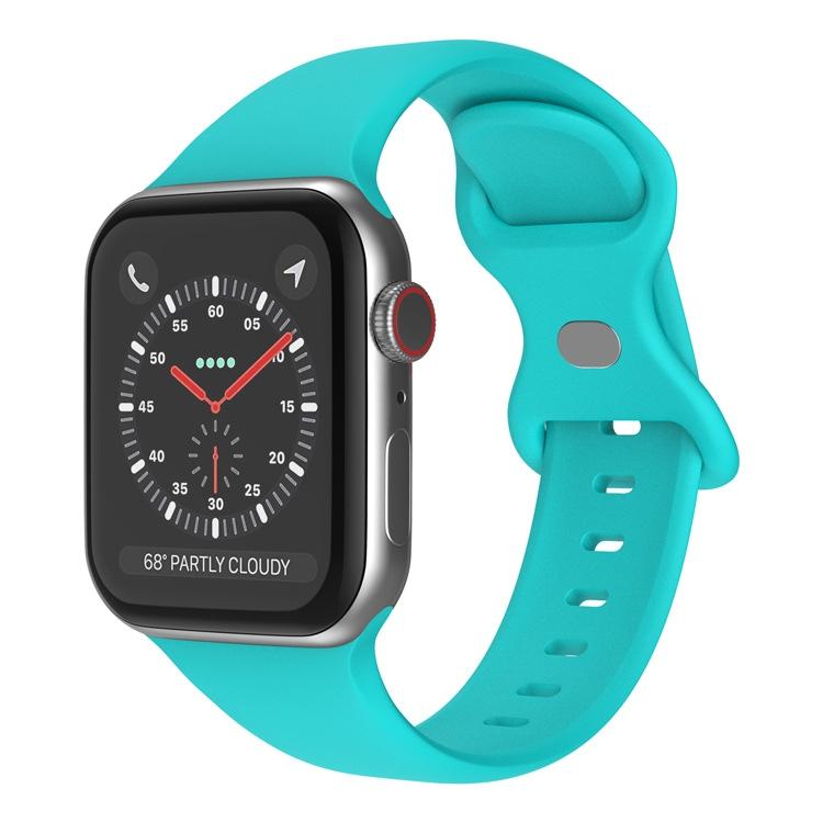 xDfind Butterfly Buckle Silicone Watch Band, For Apple Watch 46mm / 49mm / 45mm / 44mm, For Apple Watch 42mm / 41mm / 40mm / 38mm