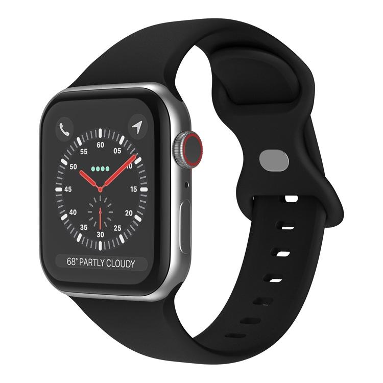 xDfind Butterfly Buckle Silicone Watch Band, For Apple Watch 46mm / 49mm / 45mm / 44mm, For Apple Watch 42mm / 41mm / 40mm / 38mm