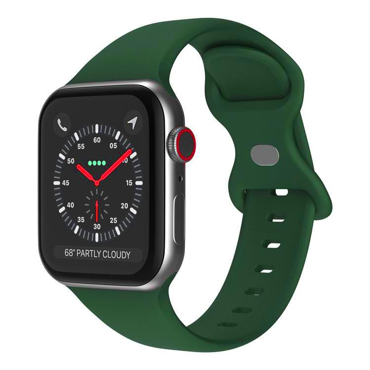 xDfind Butterfly Buckle Silicone Watch Band, For Apple Watch 46mm / 49mm / 45mm / 44mm, For Apple Watch 42mm / 41mm / 40mm / 38mm