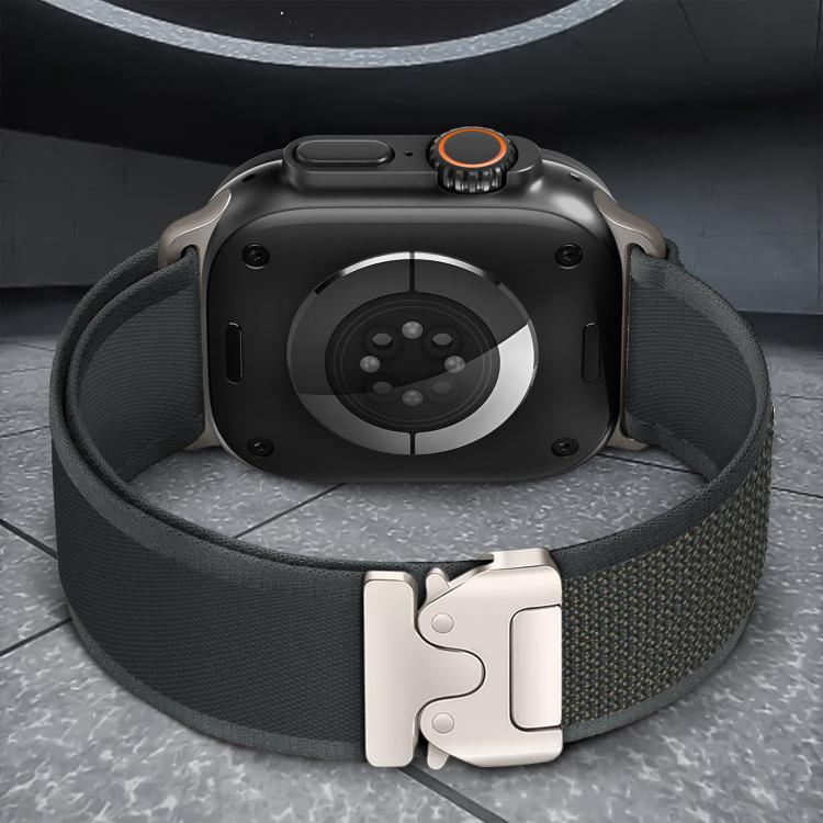 xDfind Titanium Buckle Snap Button Loop Nylon Watch Band, For Apple Watch 46mm / 49mm / 45mm / 44mm, For Apple Watch 42mm / 41mm / 40mm / 38mm