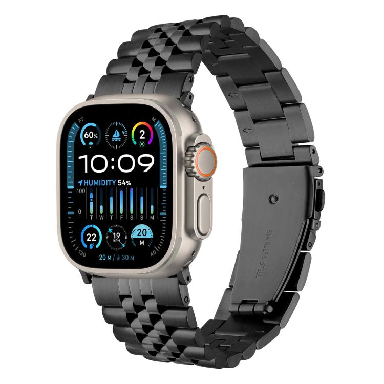 Quick Release Five-bead Metal Watch Band, For Apple Watch 46mm / 49mm / 45mm / 44mm, For Apple Watch 42mm / 41mm / 40mm / 38mm