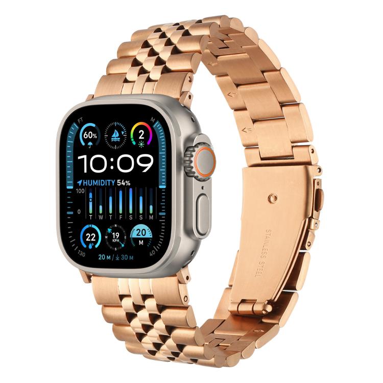 Quick Release Five-bead Metal Watch Band, For Apple Watch 46mm / 49mm / 45mm / 44mm, For Apple Watch 42mm / 41mm / 40mm / 38mm