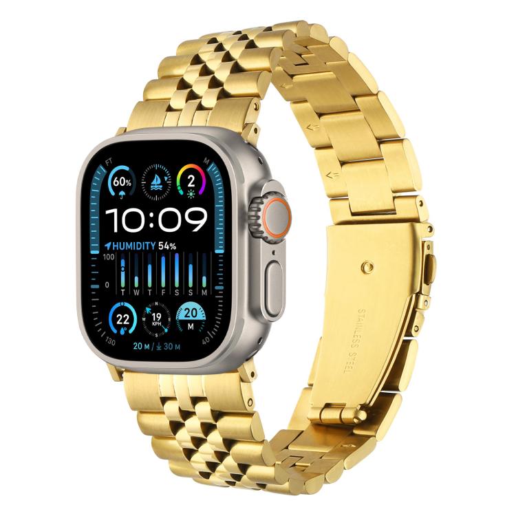 Quick Release Five-bead Metal Watch Band, For Apple Watch 46mm / 49mm / 45mm / 44mm, For Apple Watch 42mm / 41mm / 40mm / 38mm