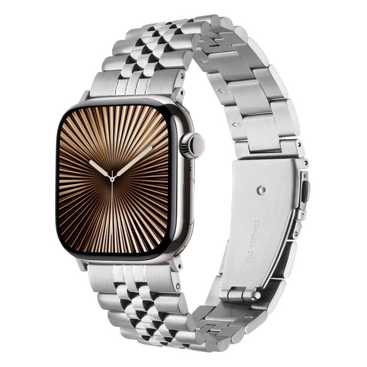 Quick Release Five-bead Metal Watch Band, For Apple Watch 46mm / 49mm / 45mm / 44mm, For Apple Watch 42mm / 41mm / 40mm / 38mm